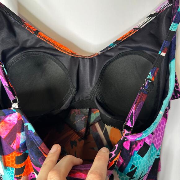 MagicSuit NWOT Cypress Rita Women's Tankini Bathing Suit Top Swim Size 10 Large - Picture 7 of 9